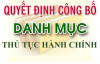 Danh mục thủ tục hành thuộc thẩm quyền UBND xã trong lĩnh vực hộ tịch