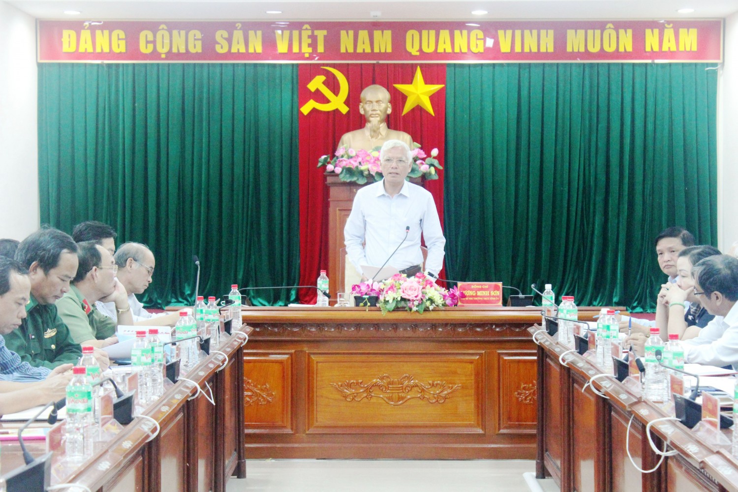 Đồng chí Lương Minh Sơn phát biểu kết luận Hội nghị